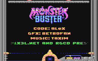Monster Buster (Homebrew) — Title screen